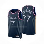 Maglia Philadelphia 76ers V.j. Edgecombe No 77 Citta 2025-26 Blu