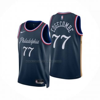 Maglia Philadelphia 76ers V.j. Edgecombe No 77 Citta 2025-26 Blu