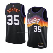 Maglia Phoenix Suns Kevin Durant #35 Citta 2020-21 Nero