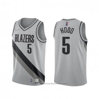 Maglia Portland Trail Blazers Rodney Hood #5 Earned 2020-21 Grigio