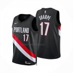 Maglia Portland Trail Blazers Shaedon Sharpe No 17 Icon 2025-26 Nero