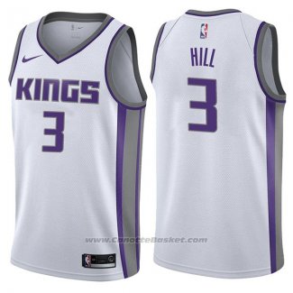 Maglia Sacramento Kings George Hill #3 Association 2017-18 Bianco