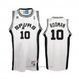 Maglia San Antonio Spurs Dennis Rodman #10 Hardwood Classics Bianco