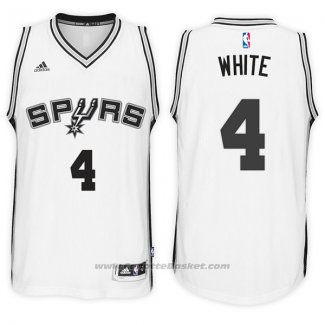 Maglia San Antonio Spurs Derrick White #4 Home 2017-18 Bianco