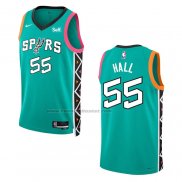 Maglia San Antonio Spurs Jordan Hall #55 Citta 2022-23 Verde