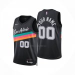 Maglia San Antonio Spurs Personalizzate Citta 2025-26 Nero