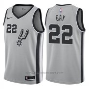 Maglia San Antonio Spurs Rudy Gay #22 Statement 2017-18 Grigio