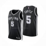 Maglia San Antonio Spurs Stephon Castle No 5 Icon 2024-25 Nero