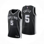 Maglia San Antonio Spurs Stephon Castle No 5 Icon 2024-25 Nero