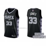 Maglia San Antonio Spurs Tre Jones #33 Statement 2022-23 Nero