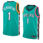 Maglia San Antonio Spurs Victor Wembanyama #1 Citta 2022-23 Verde