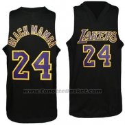 Maglia Soprannome Los Angeles Lakers Black Mamba #24 Viola Nero