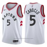 Maglia Toronto Raptors Bruno Caboclo #5 Association 2017-18 Bianco