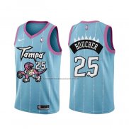 Maglia Toronto Raptors Chris Boucher NO 25 Citta 2020-21 Rosa Blu