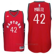 Maglia Toronto Raptors Jakob Poeltl #42 Rosso