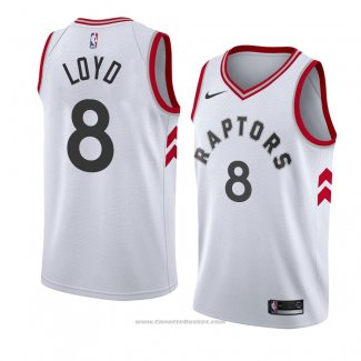 Maglia Toronto Raptors Jordan Loyd #8 Association 2018 Bianco