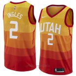 Maglia Utah Jazz Joe Ingles #2 Citta 2018 Giallo