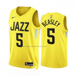 Maglia Utah Jazz Malik Beasley #5 Icon 2022-23 Giallo