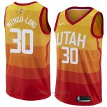 Maglia Utah Jazz Naz Mitrou-long #30 Citta 2018 Giallo