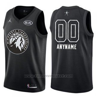 Maglia All Star 2018 Minnesota Timberwolves Nike Personalizzate Nero