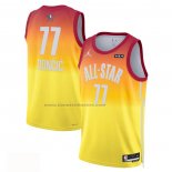 Maglia All Star 2023 Dallas Mavericks Luka Doncic #77 Arancione