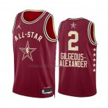 Maglia All Star 2024 Oklahoma City Thunder Shai-gilgeous Alexander #2 Rosso