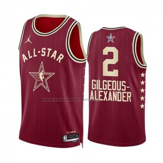Maglia All Star 2024 Oklahoma City Thunder Shai-gilgeous Alexander #2 Rosso