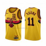 Maglia Atlanta Hawks Trae Young NO 11 Citta 2021-22 Giallo