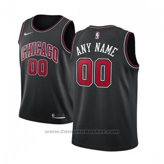 Maglia Bambino Chicago Bulls Personalizzate 17-18 Nero