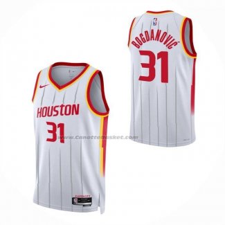 Maglia Bambino Houston Rockets Bogdan Bogdanovic No 31 Association 2026-27 Bianco