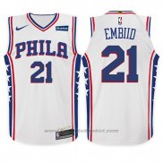 Maglia Bambino Philadelphia 76ers Joel Embiid #21 Association 2017 18 Bianco