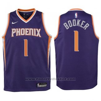 Maglia Bambino Phoenix Suns Devin Booker #1 2017-18 Viola