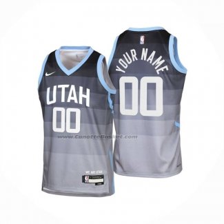 Maglia Bambino Utah Jazz Personalizzate Citta 2025-26 Grigio