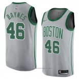 Maglia Boston Celtics Aron Baynes #46 Citta 2018 Grigio