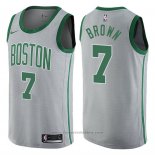 Maglia Boston Celtics Jaylen Brown #7 Citta Grigio