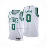 Maglia Boston Celtics Jayson Tatum No 0 Association 2023-25 Bianco