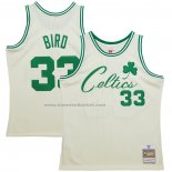 Maglia Boston Celtics Larry Bird #33 Mitchell & Ness Chainstitch Crema