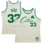 Maglia Boston Celtics Larry Bird #33 Mitchell & Ness Chainstitch Crema