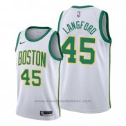 Maglia Boston Celtics Romeo Langford #45 Citta 2019-20 Bianco