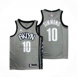 Maglia Brooklyn Nets Ben Simmons #10 Statement 2020 Grigio