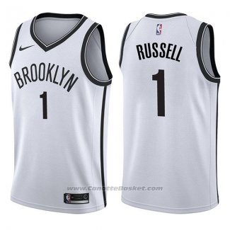 Maglia Brooklyn Nets D'angelo Russell #1 Association 2017-18 Bianco