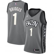 Maglia Brooklyn Nets Mikal Bridges #1 Statement Grigio