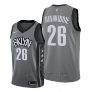 Maglia Brooklyn Nets Spencer Dinwiddie #26 Statement Edition Grigio