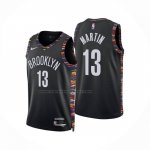 Maglia Brooklyn Nets Tyrese Martin No 13 Citta 2025-26 Nero