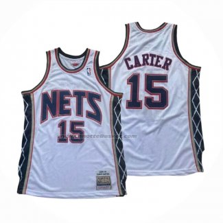 Maglia Brooklyn Nets Vince Carter NO 15 Mitchell & Ness 2006-07 Bianco