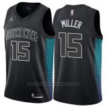 Maglia Charlotte Hornets Miller #15 Citta 2017-18 Nero