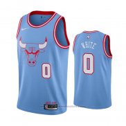 Maglia Chicago Bulls Coby White #0 Citta Blu