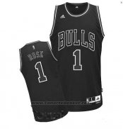 Maglia Chicago Bulls Derrick Rose #1 Nero