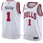 Maglia Chicago Bulls Jameer Nelson #1 Association 2018 Bianco