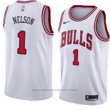 Maglia Chicago Bulls Jameer Nelson #1 Association 2018 Bianco